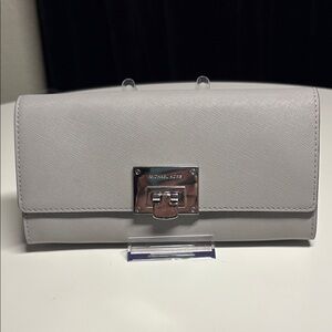 Michael Kors Silver Leather Wallet